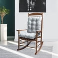 thumbnail image 2 of 2 Pcs/Set Rocking Chair Cushion Anti-fading Polyester Fiber Bottom Anti-skidding Rattan Sofa Cushion Good Elasticity Seat Replacement and Bottom Outdoor No.4, 2 of 7