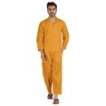 thumbnail image 1 of Inkmeso Ensemble de Pyjama Classique Uni en Coton, Pyjama Boutonné pour Hommes, 2 Pcs, Tenue de Nuit, 1 of 7