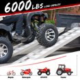 thumbnail image 3 of Eastvita 6000 Lbs Heavy - Duty Aluminum Trailer Ramps with Top Hook Attaching End - Universal 60x12 Inch 2-piece Loading Ramp for Truck Auto Tractor Motorcycle Lawn Mower Snow Bl, 3 of 6