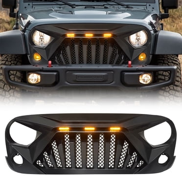 AMERICAN MODIFIED Front Goliath Grill Compatible w/ 07-18 Jeep Wranglers