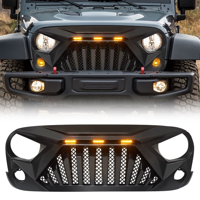 AMERICAN MODIFIED Front Goliath Grill Compatible w/ 07-18 Jeep Wranglers
