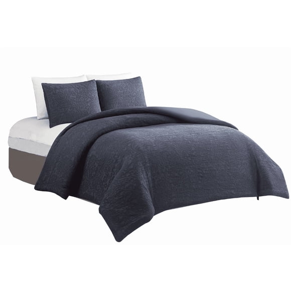 Bhg Tonal Paisley Matelasse 3pc Comf set Grey