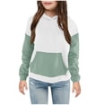 thumbnail image 1 of Chandail à Col Rond pour Bébé Fille en Solde, Chandail pour Enfants à Manches Longues, T-Shirt à Motif Imprimé, Hauts Courts à Col Rond, Convient aux Garçons et aux Filles Âgés, Chandail à Capuchon, Chandail de Noël pour Bébé Vert 7T, 1 of 3