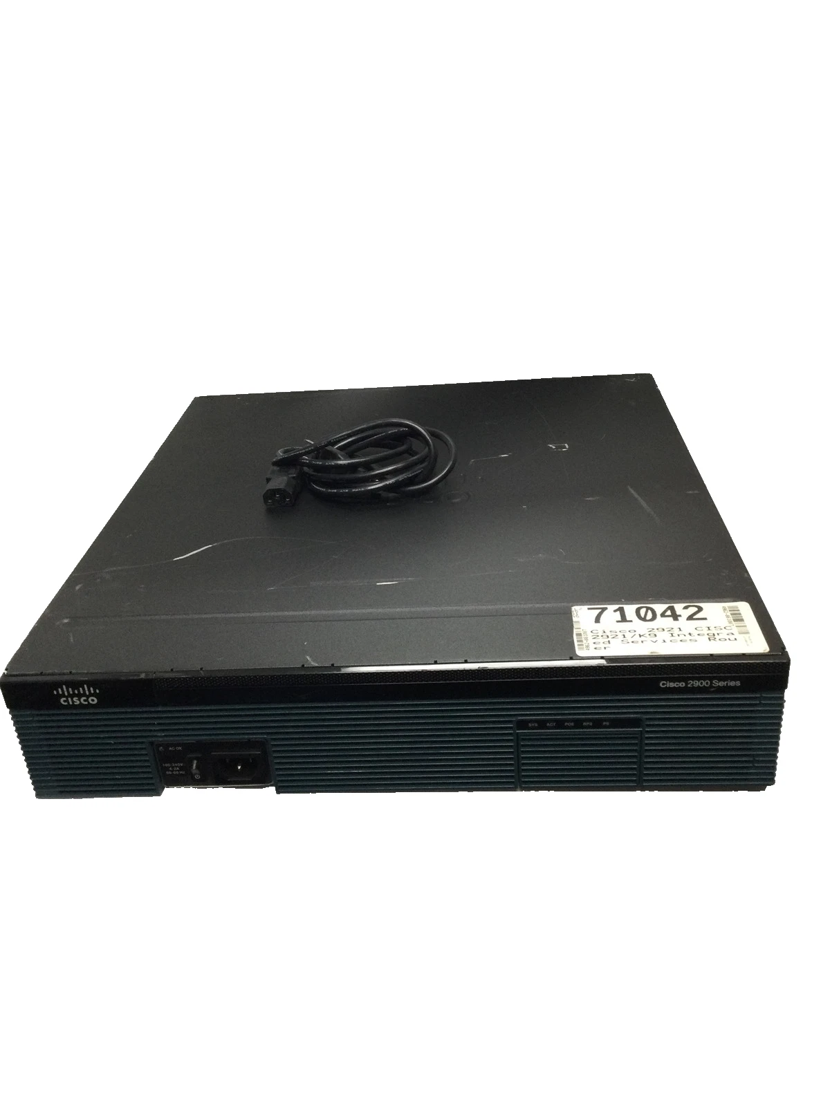 Used Cisco C2921-CME-SRST/K9 2921 Voice Bun Router.