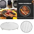 thumbnail image 1 of Barbecue Grill Rack for Oven and Kitchen – Round Stainless Steel Cooking Rack for Air Fryer Stock Pot Pressure Cooker Cake Pan Oven and Dishwasher, 1 of 5