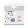 thumbnail image 3 of Lulujo Baby Hello World Newborn Bamboo Hat and Swaddle Blanket Set, 3 of 9