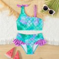 thumbnail image 2 of Girl Swimsuit 2 Piece Summer Tankini Swimsuit Ruffle Bathing Suits for Girls 5-6 Years, 2 of 5