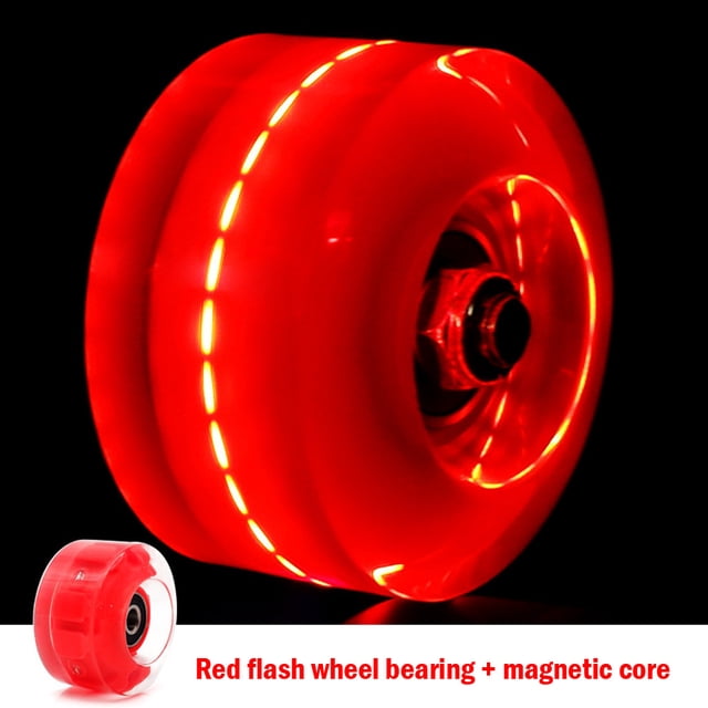 WIFKLSIIPG Luminous Light up Quad Roller Skate Wheels Bearings InstalLED Pop-Quad Roller
