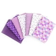 thumbnail image 2 of ziyahi Ensemble de Patchwork 7 Pcs en Coton Imprimé Floral Coloré pour Couture, Quilting, Artisanat Style Mixte Violet, 2 of 5