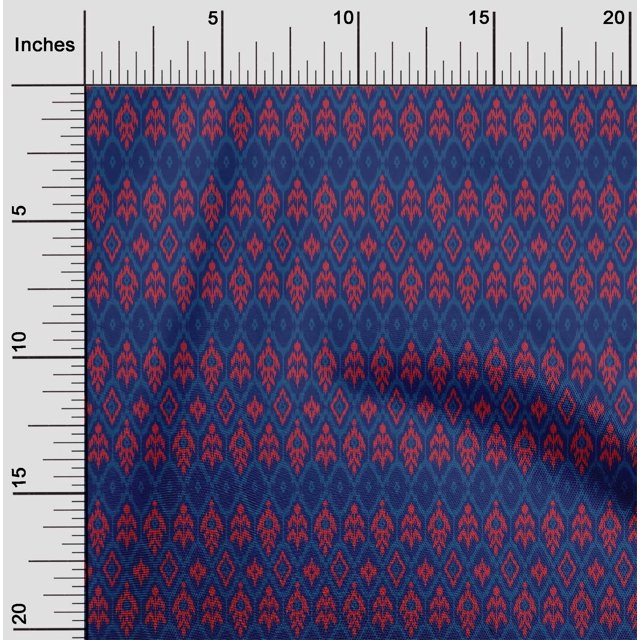 oneOone Cotton Silk Fabric Geometric Ikat Print Fabric By Yard 42 Inch Wide