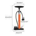 thumbnail image 1 of Bike Floor Pump with Gauge 160 PSI Air Ball Pump Inflator High Pressure Pump, 1 of 7