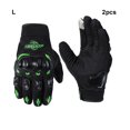 thumbnail image 4 of Maytalsory Durable Leather Cycling Gloves With Breathable Perforations For Comfort • Breathable Perforations green L, 4 of 6