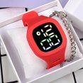 thumbnail image 3 of Electronic Watch LED Display Square Adjustable Soft Band Waterproof Gift Boys Girls Unisex Solid Color Kids Digital Watch Students Supplies, 3 of 11
