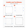 thumbnail image 3 of VEVOR Chain Link Fence Gate Fit 3x4 ft Garden Fence Gate Adjustable Post Not Included, 3 of 9