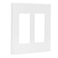 thumbnail image 1 of UPOUART White Double Outlet Cover Plate Screwless Wall Plate Cover for Modern Home, 1 of 8