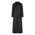 thumbnail image 4 of Yuyuzo Linen Jumpsuits for Women Plus Size Short Sleeve V Neck Rompers Button down Dressy Casual Outfit, 4 of 6