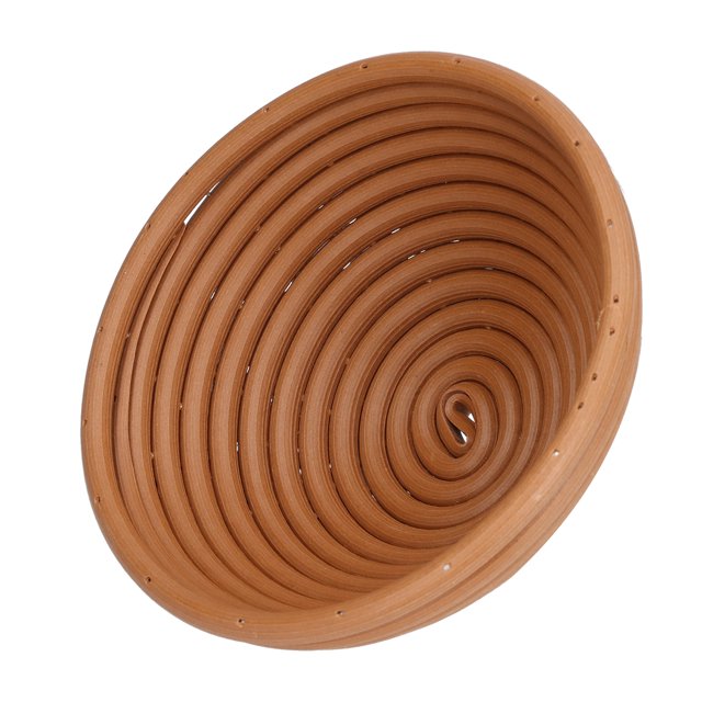 Bread Fermentation Basket, Bread Proofing Basket Safe For Family For Bakery For Friends For Home Yellow Brown Round 16x6cm