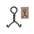 thumbnail image 2 of Double Twist Iron Wall Hook (Gun Metal) - Set of 4, 2 of 2