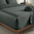 thumbnail image 3 of Opulent Ensemble de Draps en Rayonne de Bambou - Très Grand Lit - Charbon, 3 of 7