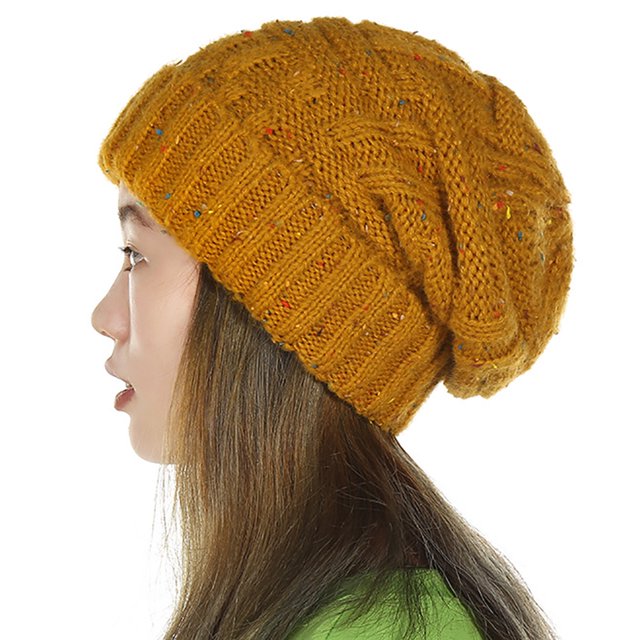 Bonnet Femme Créatif Mode Tricoté Bonnet d'Hiver Chaud pour Extérieur