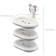 thumbnail image 3 of Iumwxz Rotating Wall Mounted Multi-Layer Soap Box Punch-Free Bathroom Tray Storage Swivel Compartment Organizer Drying Rack Adhesive Holder 1-Pack Gray, 3 of 9
