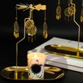 thumbnail image 3 of ziyahi Gold Candle Holder Rotating Tea Light Holder Candleholder Decor C, 3 of 9