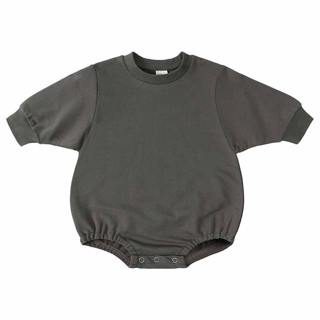 Two Piece Outfits Spring Baby Girls Boys Cute Romper Long Sleeve Button Sweatshirt Jumpsuits Two Piece Sets on Clearance