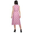 thumbnail image 4 of Moomaya Adjustable Fabric Belt Printed Lapel Collar Button Down Casual Dress, 4 of 4