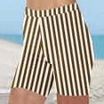 thumbnail image 2 of Plebaso Shorts pour Femmes 2025 Shorts de Plage à Rayures Taille Haute Mode Décontractée Leggings Courts pour Femmes, 2 of 5