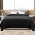 thumbnail image 2 of PiccoCasa Twin Soft Lightweight Down Alternative Comforter, Black, 2 of 7