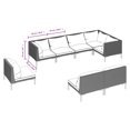thumbnail image 4 of vidaXL 8 Piece Garden Lounge Set with Cushions Poly Rattan Dark Grey, 4 of 4