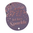 thumbnail image 1 of Inkdotpot Let Love Sparkle Wedding Bottle Tag Real Rose Gold Foil Favor Hang Tags Pack Of 100, 1 of 6