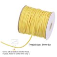 thumbnail image 3 of Unique Bargains Beading Thread Bracelet Weave Bead Craft Cord 3mm 39M/Roll (42-Yards) Decorative String, Yellow, 3 of 7