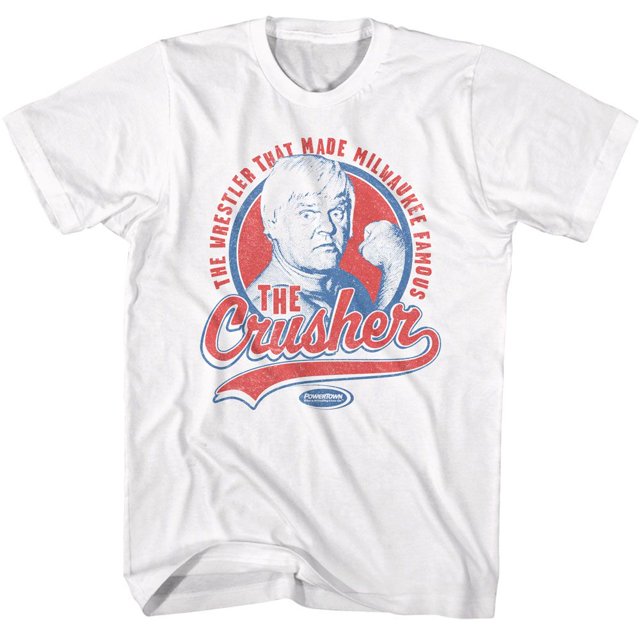 Powertown Lutte Milwaukee Crusher T-Shirt Blanc pour Adulte