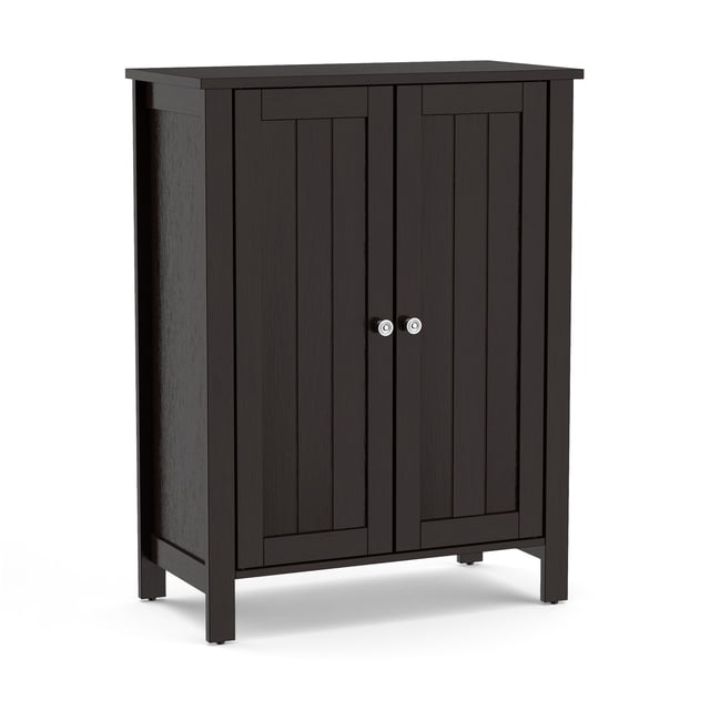 Patiojoy Armoire de Rangement de Salle de Bain Armoire de Rangement au Sol Organisateur Autoportant Brun