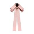 thumbnail image 3 of KLKCMS Bowknot Brooch Pin Collar Elegant Ribbon Brooches Ribbon Bow Tie Brooch Neck Tie Pink, 3 of 9