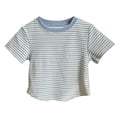thumbnail image 1 of vdgthytj T-Shirts d'Été pour Tout-Petites Filles, Décontractés, à Rayures, Manches Courtes, Col Ras du Cou, T-Shirts Hauts pour Enfants 1-9 Ans, 1 of 8