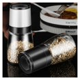 thumbnail image 2 of Stainless Steel Salt And Pepper Mill Grinder Refillable Pepper Shaker With Adjustable Thickness Spice Container Kitchen Grinder, 2 of 7