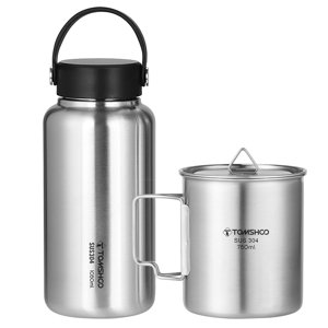 Kettle set,750ml Water Cup Stainless Steel Water With 750ml Water Cup Coffee Outdoor Proof Bottle With Bottle With 750ml 1050ml Stainless Steel Outdoor Sport Water Buzhi Leak Proof Bottle