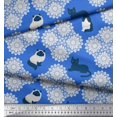 thumbnail image 2 of Soimoi Rayon Fabric Floral & Cat Animal Print Fabric by Yard 42 Inch Wide, 2 of 3