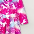 thumbnail image 4 of Splozh Kids Dinosaur Robe Childrens Flannel Robe Cartoon Print Home Fleece Bathrobe for Boys and Girls with Pockets Red,2-3 Years, 4 of 6