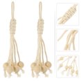 thumbnail image 3 of Simple Porte-Banane en Corde de Coton avec Perles en Bois, 3 of 8