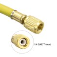 thumbnail image 3 of Unique Bargains 1.5m 1/4 SAE Thread 500PSI Refrigeration Tube Charging Hose Tube Yellow, 3 of 4