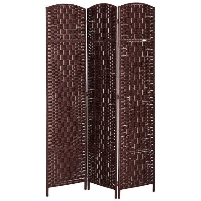 HOMCOM Cloison Pliante à 3 Panneaux Écran d'Intimité Intérieur Décoration pour la Maison