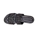 thumbnail image 2 of Cameland Women's Summer New Plus Size Frosted Sequin Line Over Beach Flats Light Sandals, 2 of 9