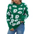 thumbnail image 4 of U.Vomade Women's Crew Neckline Chenille Sweater, 4 of 5