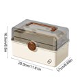 thumbnail image 2 of TACILIP Boîte Familiale Ménagère Grande Capacité Trousse de Premiers Soins Grande Boîte de Rangement avec Poignée, Organisation et Rangement, 2 of 6