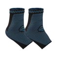 thumbnail image 1 of Ankles Brace Sweat-absorbing Nonslip Sports Sock Elastic Breathable Compression Protective Unisex Gym Injury Recovery Support Black Blue L, 1 of 9