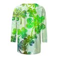 thumbnail image 5 of FAIWAD T-Shirt à Manches 3/4 pour Femmes de la Saint-Patrick, Col Rond, Décontracté, Grande Taille, Tunique à Enfiler, 5 of 5