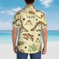 thumbnail image 4 of KLL Cartoon Dinosaurs Pattern Men's Hawaiian Shirt Short Sleeve Button Down Beach Shirts,Small, 4 of 7